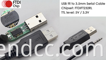 FTDI TTL RS 232 PL2303 USB an DC 3.5 JACK -Kabel für Serien UART Interface Hardware -Software